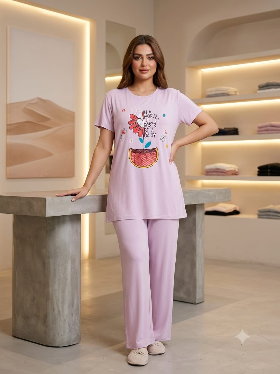 # Premium Women’s Printed Comfort Lounge Suit